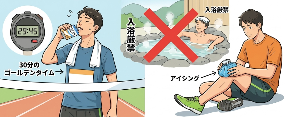 怪我なく完走するための大会後のケア