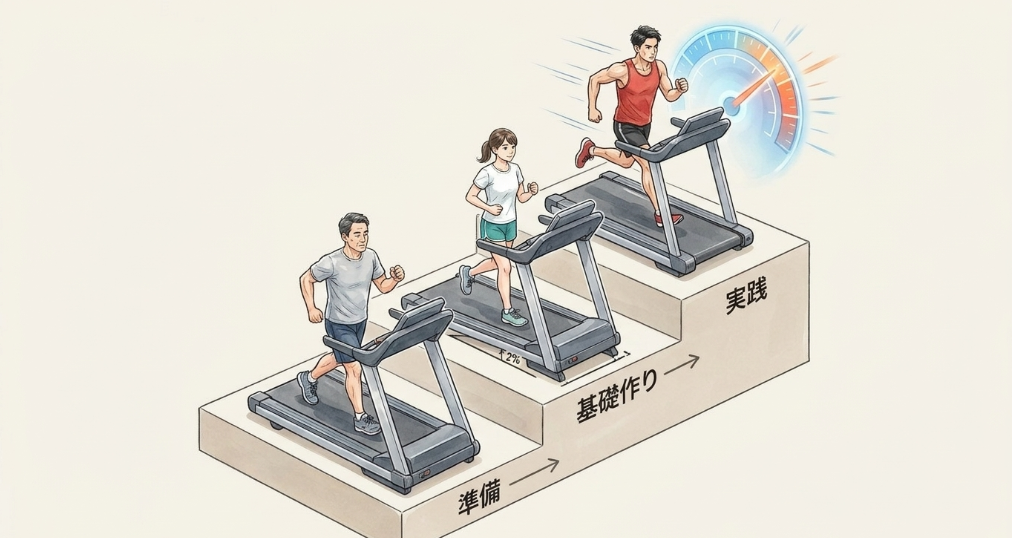 完走を目指すジム練習メニュー