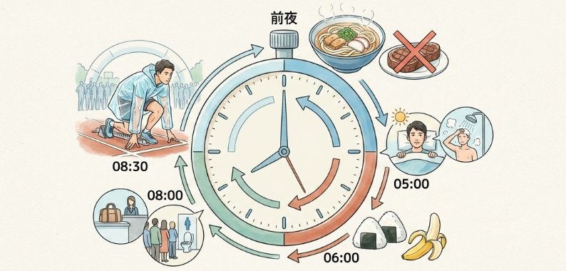 ハーフマラソン前日と当日の過ごし方