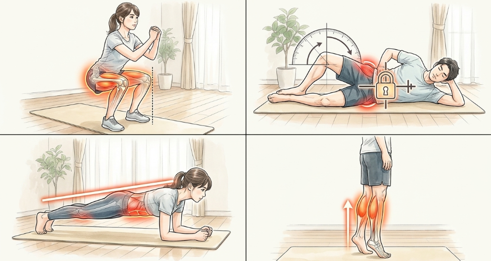 自宅でできる自重筋力トレーニング