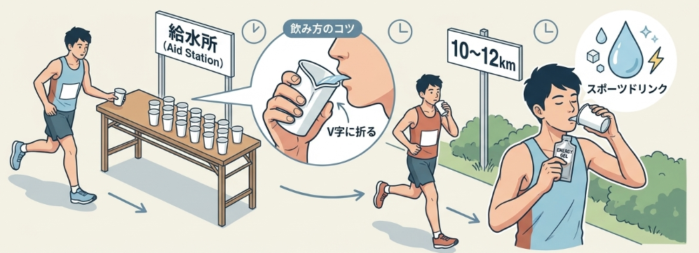 レース本番の水分補給とエネルギーマネジメント