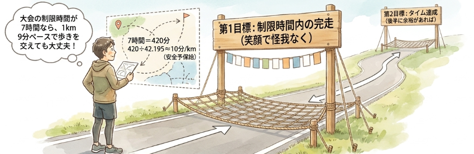 初心者の現実的な目標タイム設定