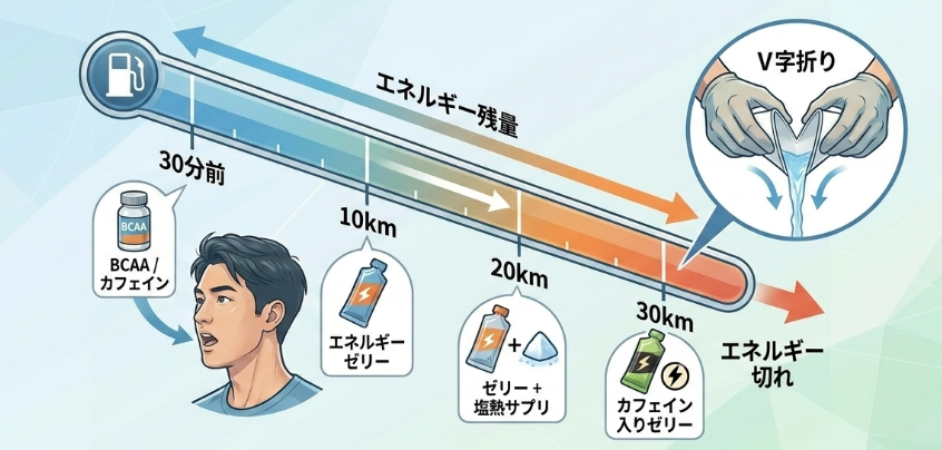 レース中のエネルギー切れを防ぐ補給戦略