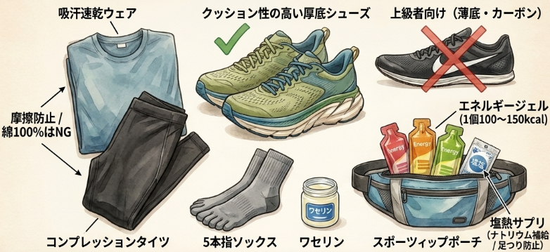 初心者を支える補給とギアの準備