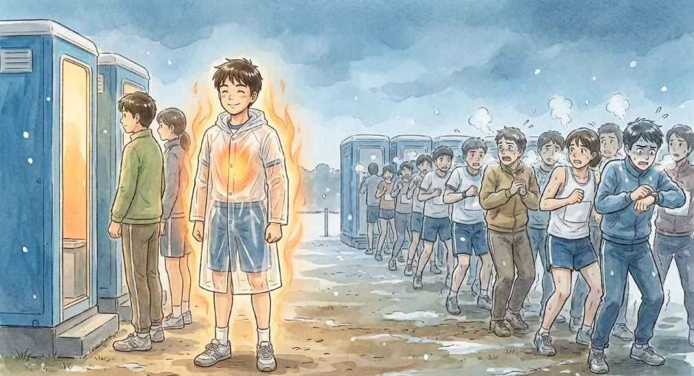 仮設トイレの混雑回避と防寒対策
