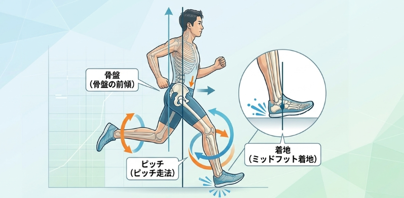 ペースを安定させるための走り方とフォーム