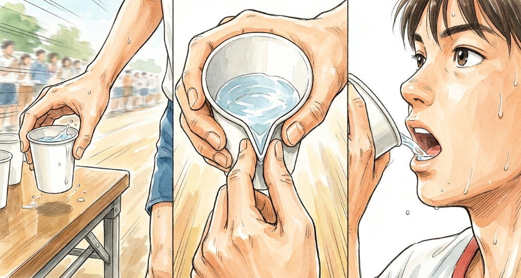 本番特有の給水と補給の感覚を学べる