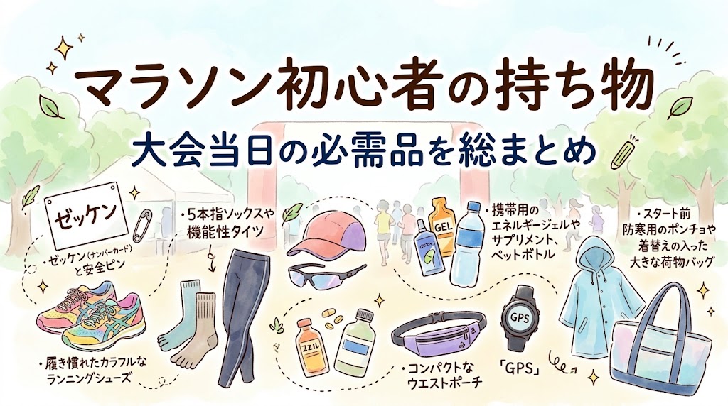 マラソン初心者の持ち物